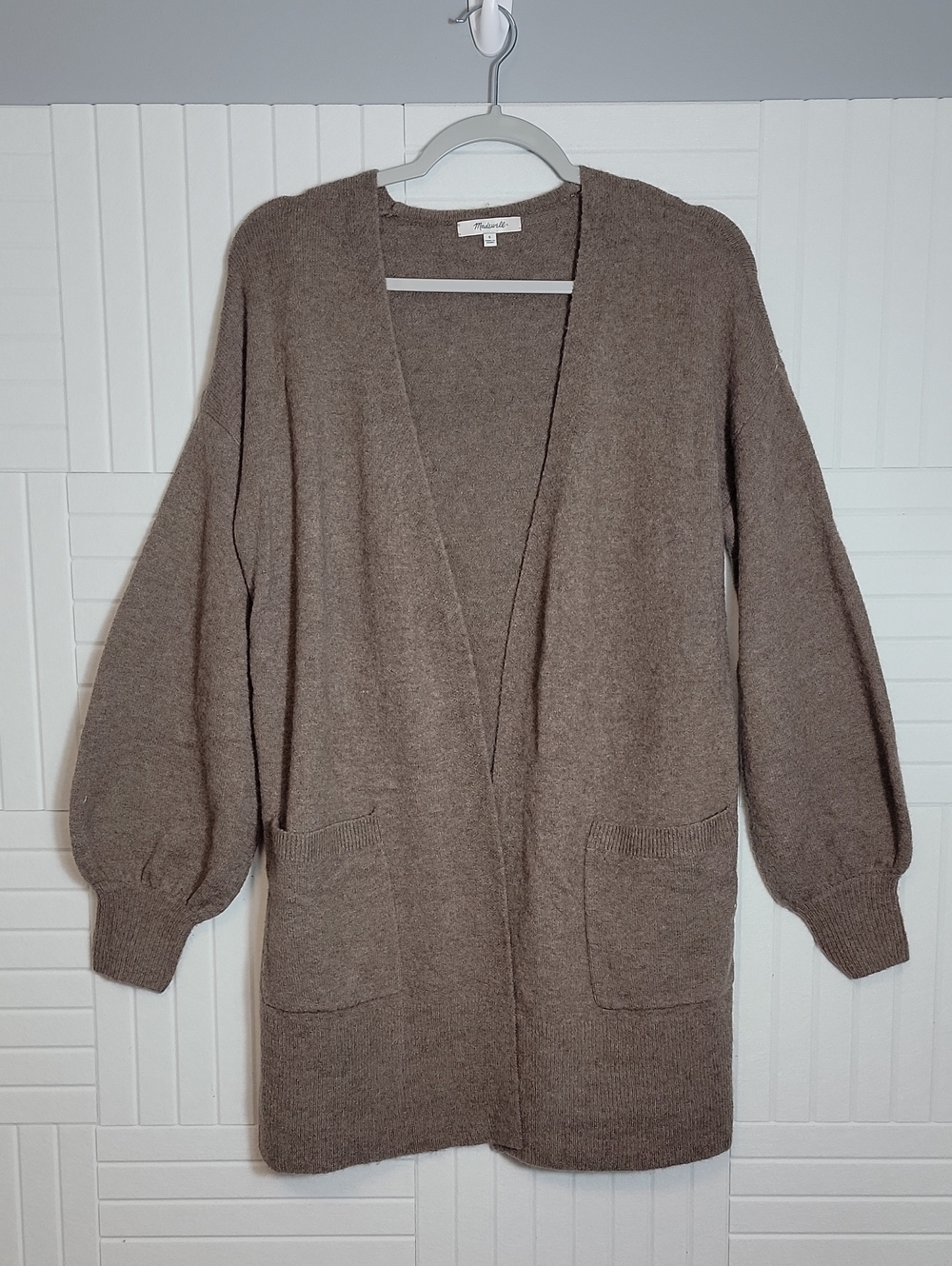 Madewell Brown Open Front Cozy Cardigan Sweater Size S